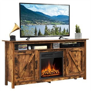 Costway 60'' Industrial Fireplace TV Stand W/18'' 750W/1500W Electric Fireplace - 1 of 4