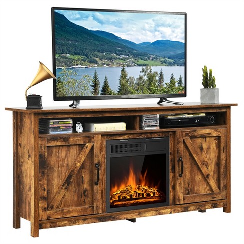 Cheap electric fireplace on sale tv stand