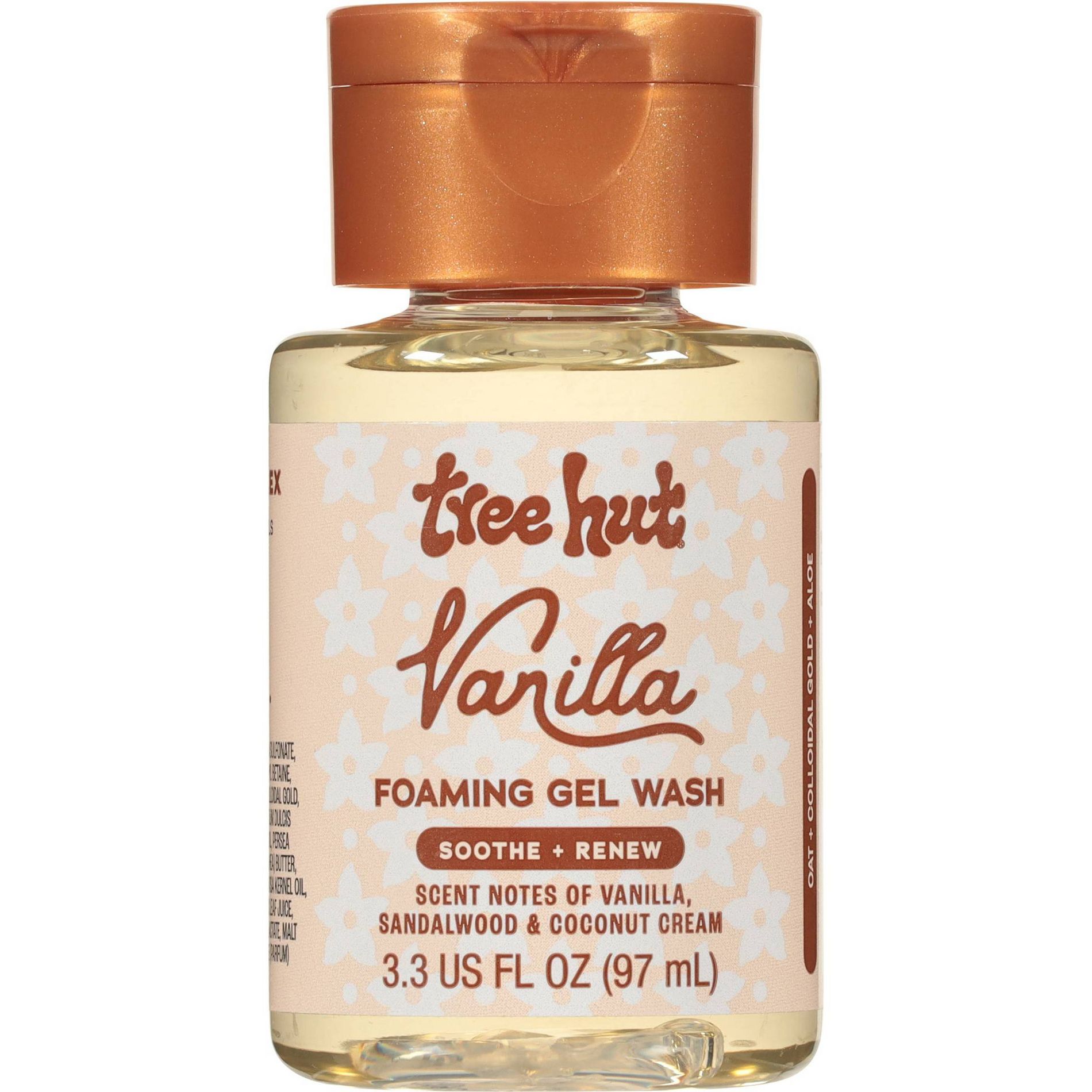 Tree Hut Mini Body Wash - Vanilla - 3.3 fl oz: Paraben-Free, Sulfate-Free, Alcohol-Free, Gel Form