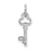Black Bow Jewelry 14k White Gold, Hannah Collection, Mini Initial P Shamrock Key Charm - 3 of 4