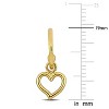 EVERLY JEWELRY | 14k Yellow Gold Hoop with Heart Drop Earrings - 3 of 4
