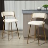 TiramisuBest 26" Bar Stools Set of 2, 180° Swivel Upholstered Barstools with Backs and Metal Legs, Bar Stools for Kitchen Island, Cafe - 3 of 4