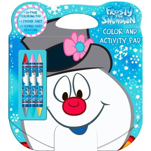 Frosty the Snowman Face Shaped Coloring Book with Crayons - 1 of 4