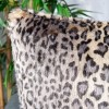 Faux Black Leopard Pillow - Leopard - 20"X20" - Safavieh - 3 of 4