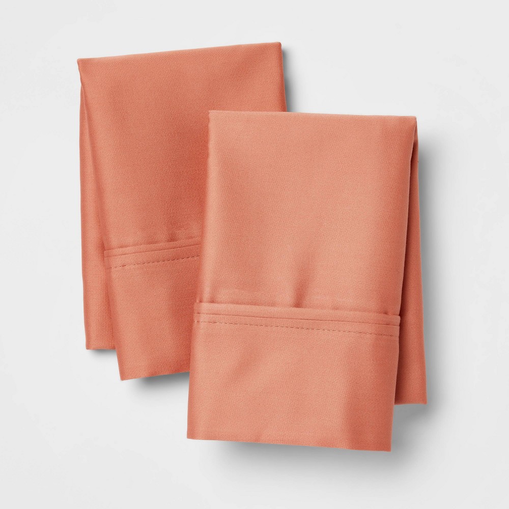 Photos - Pillowcase King Solid Performance 400 Thread Count  Set Rust - Threshold™