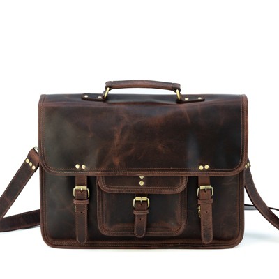 Kodiak Leather Co. Buffalo Briefcase Dark Walnut : Target