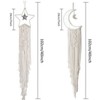 Aoibox 2-Piece Boho Dream Catcher Set with Moon and Star Design, Cotton Macrame Wall Hanging for Home, Kids Room, and Car Decor - 3 of 4
