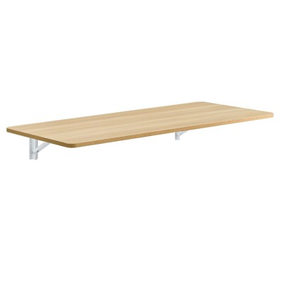 VisioGear Laundry Room Folding Table, Wall Mounted Folding Table for Small Spaces, Fold Down Desk, Burly Wood, 45"*22"*6.5"