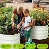 2Pcs Oval Raised Beds for Outdoor, Planter Raised Boxes with Open-Ended Base, Large Raised Planter Beds for Vegetables, Flowers - 3 of 4