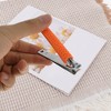 Unique Bargains Durable Nail Clipper Kit Orange Silver Tone 1 Set - 2 of 4