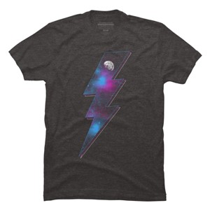 Men's Design By Humans Lightning (Space I) By gutsandglory T-Shirt - 1 of 4