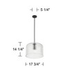 Possini Euro Design Possini Euro Lallie 17 3/4" Wide Modern Glass Dome Pendant Light - 4 of 4