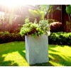 19" Square Concrete/Fiberglass Modern Elegant Bowl Indoor/Outdoor Planter Slate Gray - Rosemead Home & Garden, Inc. - 4 of 4