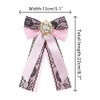 INSPIRE CHIC Women's Pre-Tied Ribbon Pin Collar Lace Trim with Rhinestone Brooch Ties - 2 of 4