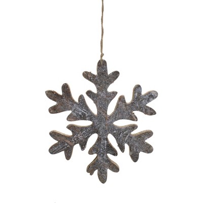 Wooden Snowflake Christmas Ornaments Set of 25 For Sale – Church