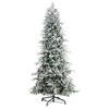 Nearly Natural 9.5-ft Flocked Manchester Spruce Artificial Christmas Tree with 650 Lights and 1733 Bendable Branches - image 3 of 4