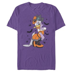 Mens Mickey & Friends Halloween Daisy Elegant Dress Bats and Spiders T Shirt - 1 of 3