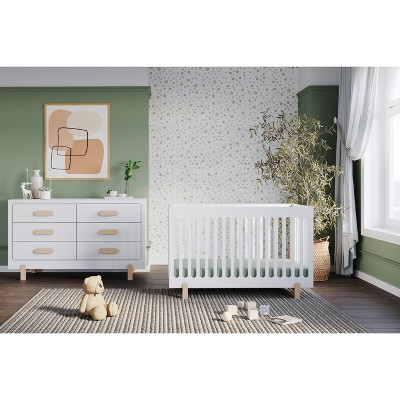 Child Craft Park Heights 4-in-1 Euro Crib, Dresser, Chest, and Nightstand 5-Piece Nursery Set, Arrives Fully Assembled