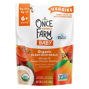 Once Upon a Farm Organic Plant-Based Mango & Sweet Potato Medley - Frozen - 3.5oz - 1 of 4