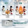 Plug-In Resin 3D Flameless Candle Night Light - Snowman Flameless Campfire Night Light, Perfect For Christmas Decoration And Bedroom Atmosphere - 4 of 4
