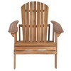 CAVINAS Wooden Folding Adirondack Chair, Rustic Foldable Outdoor Chair with Slatted Design, Portable Camping Chair for Adults, Patio Chair - 2 of 4