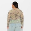 Women's Long Sleeve Boat Neck Henley Shirt - Wild Fable™ Camo - 3 of 3
