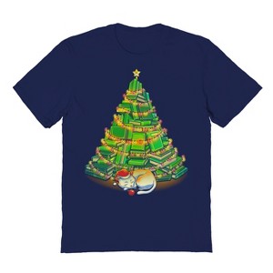 Rerun Island Men's My Favorite Xmas Tree Short Sleeve Graphic Cotton T-Shirt - 1 of 1
