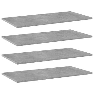vidaXL Bookshelf Boards 4 pcs Concrete Gray 31.5 in.x15.7 in.x0.6 in. Engineered Wood - 1 of 4