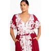 Women's Plus Size Sybelle Maxi Dress - cranberry | CITY CHIC - 3 of 4