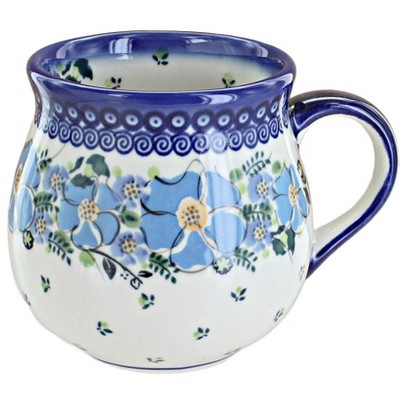Blue Rose Polish Pottery K04D Galia Large Bubble Mug