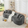 112" Modular Curved Sectional Sofa,Modern Chenille 4-Seater Couch with Soft Foam for Living Room No Assembly-Baofuwish - 2 of 4