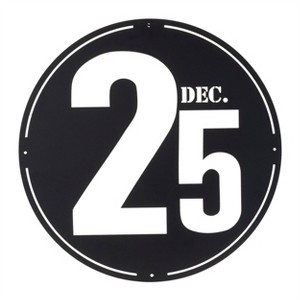 Cut Metal December 25th Plaque 24"D - 1 of 1