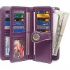Hachikiko Leather RFID Blocking Wristlet Wallet - Large Capacity Credit Card Holder with 24 Card Slots & ID Windows - 2 of 4