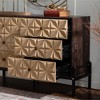 ORRD Modern 6-Drawer Solid Wood Sideboard, Mid-Century Dresser with Geometric Pattern for Kitchen, Living Room, Bedroom Storage - 3 of 4