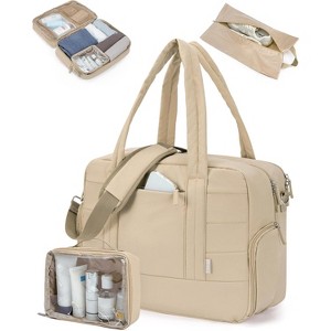 CLUCI Duffle Bag for Business Travel, Weekender Puffer Carry On With Shoe Compartment, Overnight Women's Bag With Laptop Storage - 1 of 3
