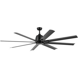 75" Kichler Breda Satin Black Large Outdoor Ceiling Fan with Remote - 1 of 2