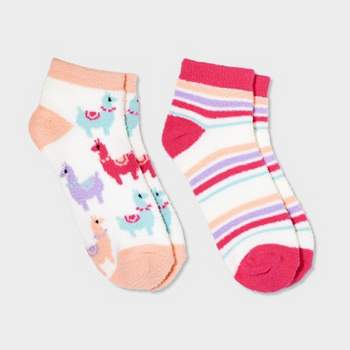 Women's 2pk Llama Cozy Low Cut Socks - Assorted Color 4-10