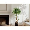 homfan Ficus Tree Artificial,4FT Artificial Plants Indoor in Sturdy White Pot,Indoor Faux Tree for Home Office Decor - 2 of 4