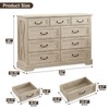 Vipbear farmhouse 9 Drawer Dresser for Bedroom, 52 Inch Wide Modern Dresser TV Stand with Large Drawers & Bar Handles - 2 of 4