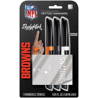 NFL Cleveland Browns Temporary Tattoo Marker - 3pk