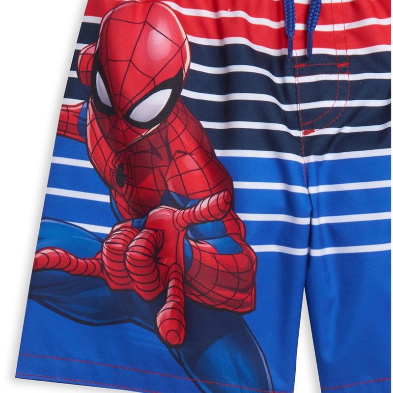 Marvel Spider-Man Avengers Spidey and His Amazing Friends UPF 50+ Swim Trunks Toddler to Big Kid, 3 of 8