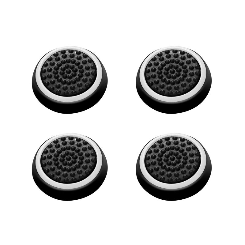 Insten 4-piece Black/White Silicone Thumbstick Caps Analog Thumb Grips Cover for Xbox One 360 PlayStation PS4 PS3 Controller, 1 of 10