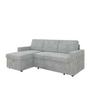 TiramisuBest 85 Inches Sofa Bed, Modular Sectional Sofa with Storage, Sideboard Buffet Style Design for Living Room - 1 of 4