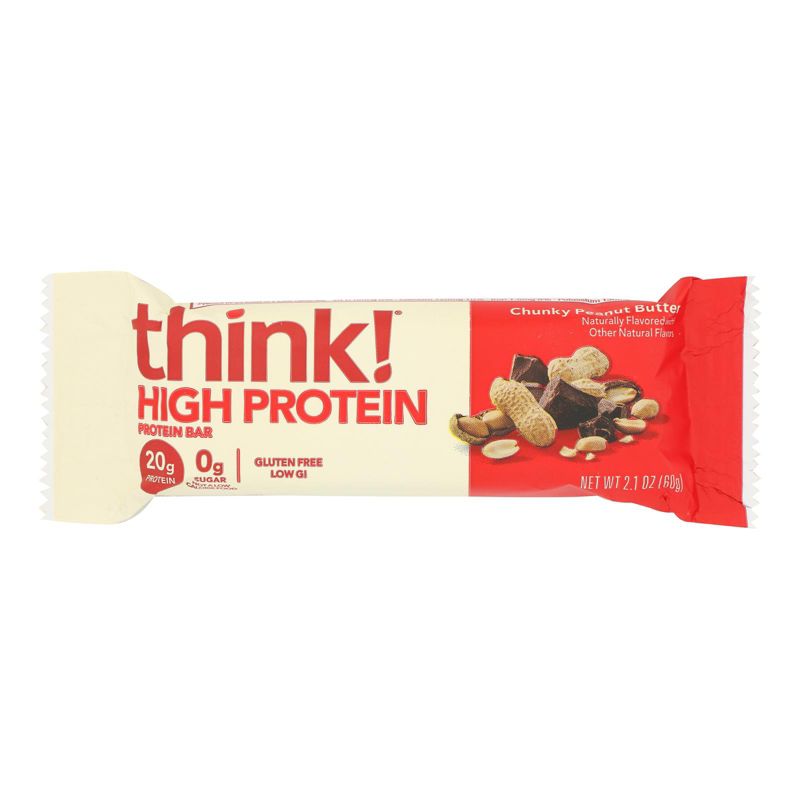 Think! Chunky Peanut Butter High Protein Bar - 10 bars, 2.1 oz, 2 of 5