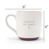 Elanze Designs Sisters By Heart Speckled Purple 13 ounce Ceramic Coffee Mug - 4 of 4