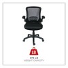 Alera Alera EB-E Series Swivel/Tilt Mid-Back Mesh Chair, Supports Up to 275 lb, 18.11" to 22.04" Seat Height, Black - 4 of 4