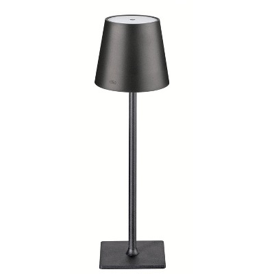 Cilio "Sole" LED Table Lamp, black, 13.75" x 4.25" dia.
