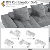170" Sparkling Chenille Tufted Modular Sectional Sofa with 6 Pillows - 4 of 4