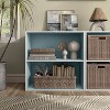 24/7 Shop At Home 23.7" Silkpath Modern 2 Tier Stackable and Modular Bookcase Light Blue - image 3 of 4