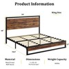 Whizmax 12 Inch Bed Frame with Headboard and Footboard, Heavy Duty Slats Support with Under Bed Storage, Non-Slip, Easy Assembly, Rustic Brown - 2 of 4